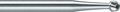 Hard metal bur, drill toothed, straight, form: spherical (round), ø 2.3 mm