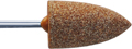 Pregrinding media, brown, soft, coarse grain size, form: bullet, long