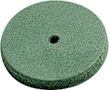 Rubber polisher, green, ø 22 mm, form: disc