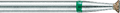 Sintered diamond Sidio II, fine, form: inverted cone, concave, front and side cutting