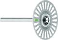 Diamond disc Highflex, form: disc, very thin, perforated, circumference, cutting from front and back
