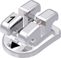 discovery®, metal bracket, tooth 41, 0° torque, 0° angulation, Standard Edgewise 18