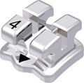 discovery®, metal bracket, tooth 44, 0° torque, 0° angulation, Standard Edgewise 18