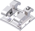 equilibrium® 2, metal bracket, tooth 23, 0° torque, 0° angulation, Standard Edgewise 18