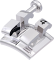 equilibrium® mini, metal bracket with hook, tooth 24, -7° torque, 0° angulation, Roth 18