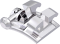 equilibrium® mini, metal bracket with hook, tooth 43, -11° torque, +7° angulation, Roth 18