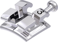 equilibrium® mini, metal bracket with hook, tooth 23, 0° torque, +8° angulation, McLaughlin-Bennett-Trevisi** 18