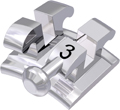 equilibrium® mini, metal bracket with hook, tooth 33, 0° torque, +3° angulation, McLaughlin-Bennett-Trevisi** 18