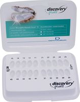 discovery® pearl, ceramic brackets, hook on cuspid, 1 case, tooth 15-11 / 21-25 / 45-41 / 31-35, McLaughlin-Bennett-Trevisi** 18, without positioning guide