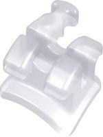 discovery® pearl, ceramic bracket with hook, tooth 13, -2° torque, +13° angulation, Roth 18