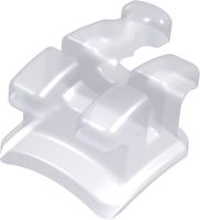 discovery® pearl, ceramic bracket with hook, tooth 24, -7° torque, 0° angulation, Roth 18