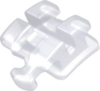 discovery® pearl, ceramic bracket with hook, tooth 34, -17° torque, 0° angulation, Roth 18