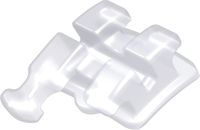 discovery® pearl, ceramic bracket with hook, tooth 45, -22° torque, 0° angulation, Roth 18