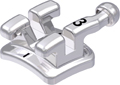 discovery® smart, metal bracket with hook, tooth 23, -2° torque, +13° angulation, Roth 18