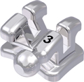 discovery® smart, metal bracket with hook, tooth 33, -11° torque, +7° angulation, Roth 18