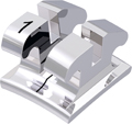 equilibrium® 2, metal bracket, tooth 41, -1° torque, 0° angulation, Roth 22