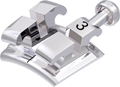 equilibrium® 2, metal bracket with hook, tooth 23, 0° torque, +8° angulation, McLaughlin-Bennett-Trevisi** 22