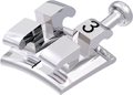 equilibrium® mini, metal bracket with hook, tooth 23, 0° torque, +8° angulation, McLaughlin-Bennett-Trevisi** 22