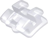 discovery® pearl, ceramic bracket, tooth 45, -22° torque, 0° angulation, Roth 22