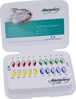 discovery® pearl, ceramic brackets, hook on cuspid, 1 case, tooth 15-11 / 21-25 / 45-41 / 31-35, Roth 22