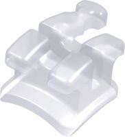 discovery® pearl, ceramic bracket with hook, tooth 25, -7° torque, 0° angulation, Roth 22
