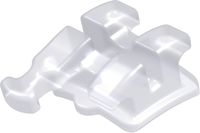 discovery® pearl, ceramic bracket with hook, tooth 43, -11° torque, +7° angulation, Roth 22