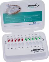 discovery® pearl, ceramic brackets, hook on cuspid, first bicuspid and second bicuspid, 1 case, tooth 15-11 / 21-25, Roth 22