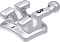 discovery® smart, metal bracket with hook, tooth 23, -2° torque, +13° angulation, Roth 22