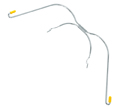 Facebow medium, with stop loops 83 mm, yellow