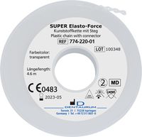SUPER Elasto-Force plastic chain, with connector, transparent