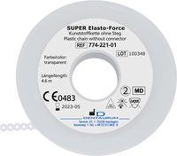 SUPER Elasto-Force plastic chain, without connector, transparent