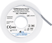 SUPER Elasto-Force plastic chain, without connector, silver
