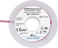 SUPER Elasto-Force plastic chain, with connector, pink