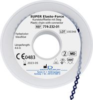 SUPER Elasto-Force plastic chain, with connector, blue