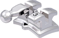 discovery®, metal bracket with hook, tooth 43, -11° torque, +7° angulation, Roth 18