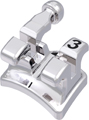 discovery®, metal bracket with hook, tooth 13, -2° torque, +9° angulation, Roth 18