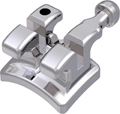 topic, nickle-free metal bracket with hook, tooth 15-14, -7° torque, 0° angulation, Roth 22