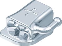Ortho-Cast M-Series, buccal tube DB, double rectangular, tooth 16, -14° torque, +14° offset, Roth 22