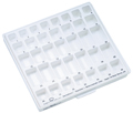 Trays with lids and inserts for band cabinet, Marking: dentaform® upper first molar bands, left