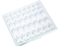 Trays with lids and inserts for band cabinet, Marking: dentaform® upper second molar bands, right