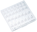 Trays with lids and inserts for band cabinet, Marking: dentaform® lower second molar bands, left