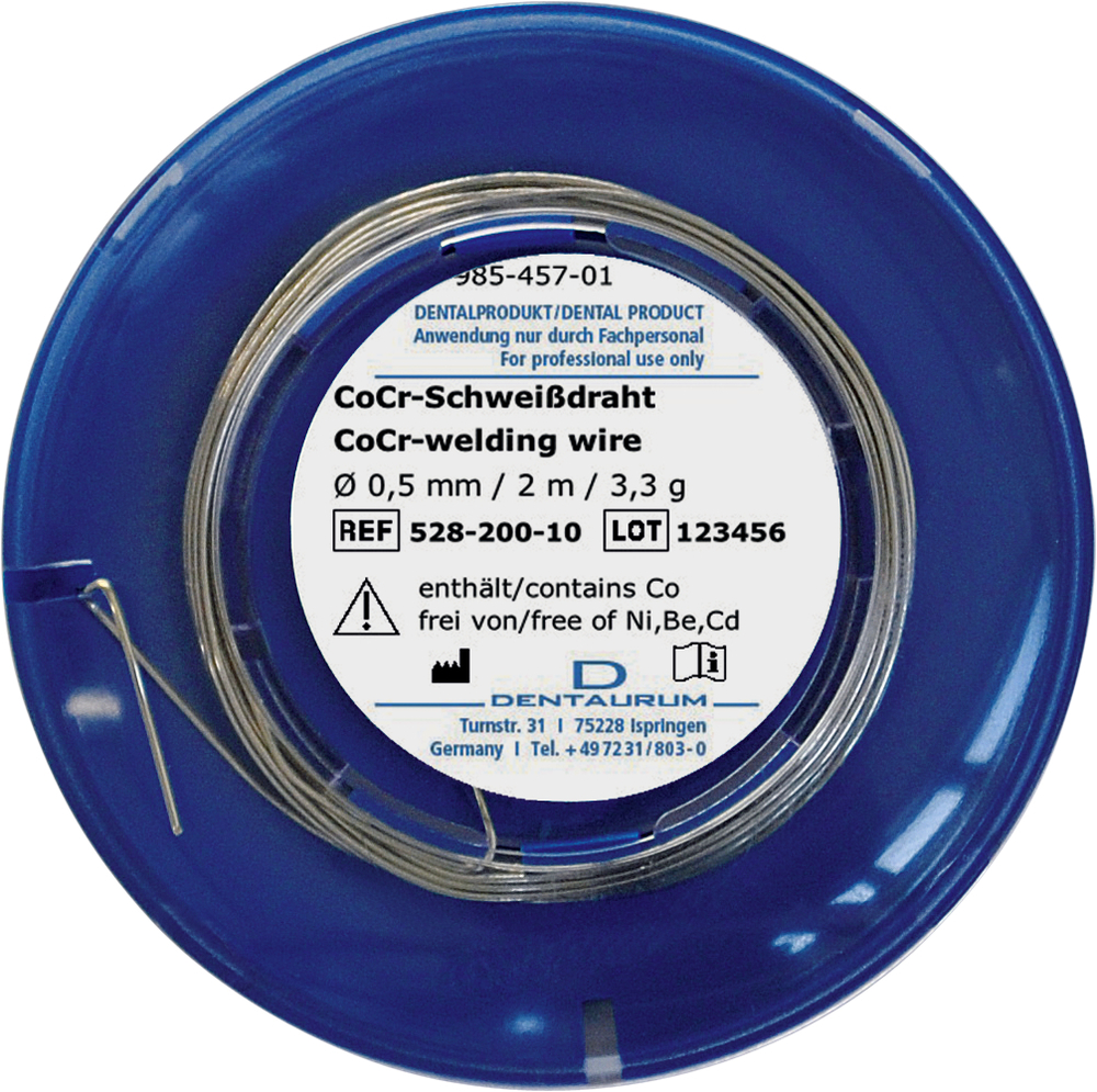 CoCr welding wire, ø 0.50 mm - DENTAURUM USA eShop