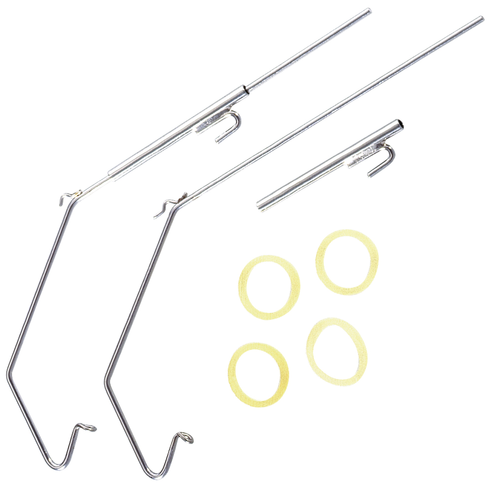 JHook for Hickham headgear, with sliding tubes and elastics